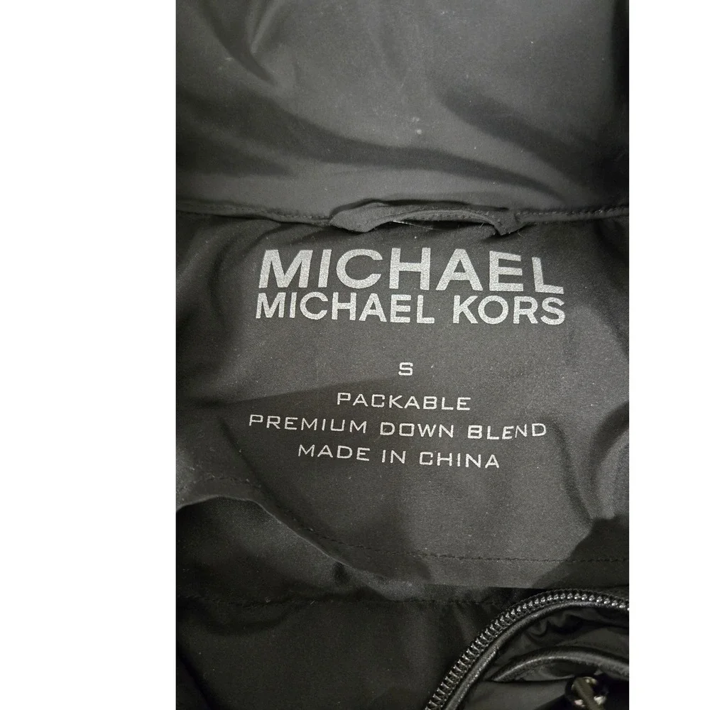 Michael Michael Kors Packable‎ Down Puffer Winter Jacket Hooded Black Women's S